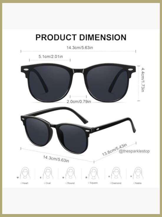Round Retro Sunglasses UV400 Protection Lightweight Acetate Frames
